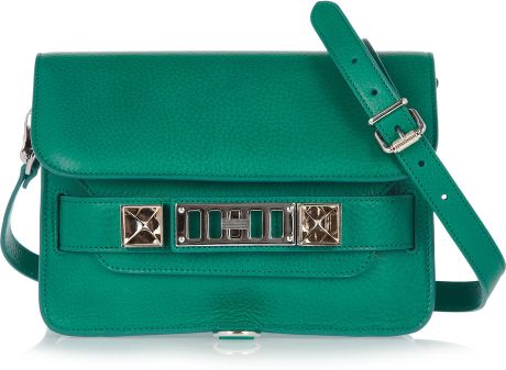 Proenza Schouler Ps11 Mini Classic Leather Shoulder Bag in Green (teal) - Lyst