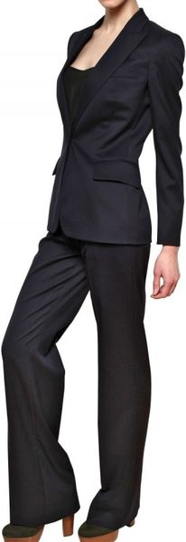 Stella Mccartney Drill Wool Jacket in Blue (midnight) - Lyst