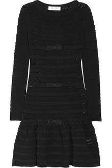 Valentino Bow-embellished Crocheted Dress - Lyst