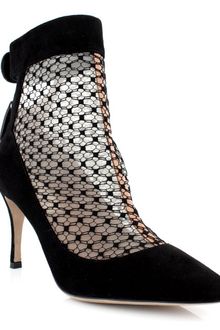 Valentino Lace Ankle Strap Black Suede Pump - Lyst