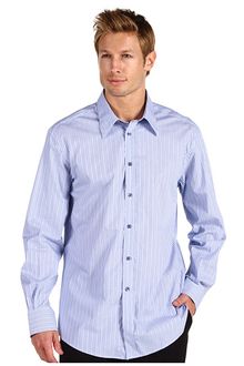 Versace Long Sleeve Pinstripe Button Down Shirt - Lyst