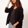 Asos Collection Asos Sweat Bomber in Black - Lyst