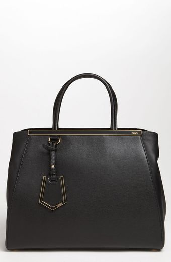 Fendi 2jours Elite Leather Shopper - Lyst