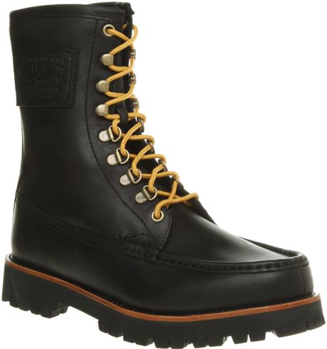 Ralph Lauren Wakely Hi Lace Boot Black Leather in Black for Men - Lyst