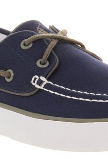 Ralph Lauren Lander Canvas Boat Shoe Navy Canvas - Lyst