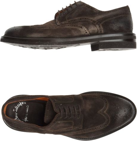 Santoni Laced Shoes in Brown for Men - Lyst