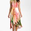 Suzi Chin For Maggy Boutique Print Highlow Hemline Dress in Multicolor (flamingo multi) - Lyst