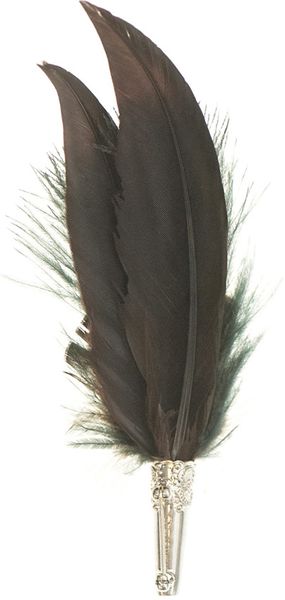 Alexander McQueen Painted Feather Brooch - Lyst