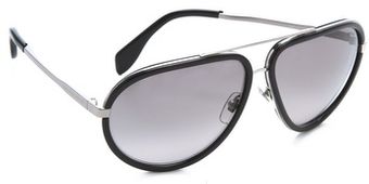 Alexander McQueen Oversized Aviator Sunglasses - Lyst