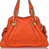 Chloé Paraty Small Leather Bag in Orange - Lyst