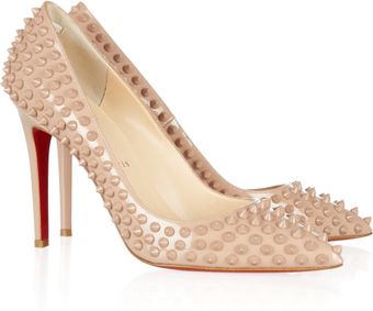 Christian Louboutin Pigalle 100 Spiked Patentleather Pumps - Lyst