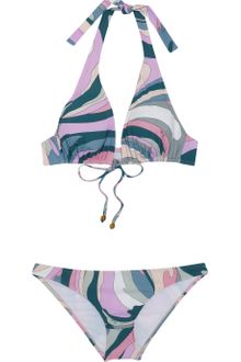 Emilio Pucci Printed Halter Neck Bikini - Lyst