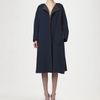 Jil Sander Bicolor Wool Coat in Blue (multi) - Lyst