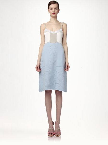 Jil Sander Knit Dress in Blue (multi) - Lyst