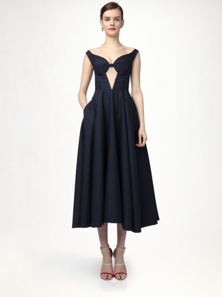 Jil Sander Wool Dress in Black - Lyst