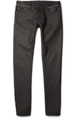 Balenciaga Slim Fit Coated Dnim Jeans