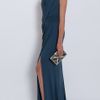 Elie Saab One Shoulder Draped Gown in Blue (black) - Lyst