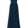 Elie Saab Chiffon Beaded Cap Sleeve Gown in Blue (cherry) - Lyst