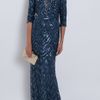 Elie Saab Three Quarter Sleeves Gown in Blue (nude) - Lyst