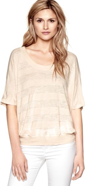 Gap Lightweight Fluttersleeve Sweater in Pink (pink tint) - Lyst