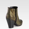 Giuseppe Zanotti Snakeembossed Metallic Leather and Suede Ankle Boots in Gold (bronze) - Lyst