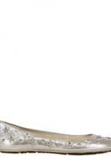 Jimmy Choo Western Glitter Round Toe Flats