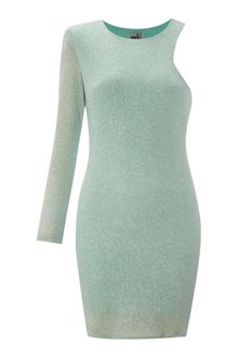 John Zack All Over Glitter One Shoulder Racer Dress - Lyst