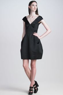 Marc Jacobs Off Shoulder Duchesse Satin Dress - Lyst