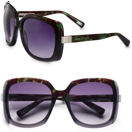 Marc Jacobs Oversized Plastic Square Sunglasses in Gray (grey) - Lyst