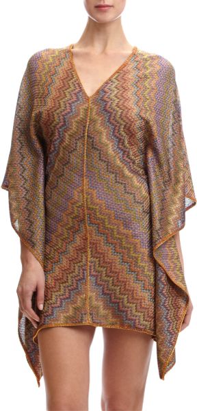 Missoni Zig Zag Caftan in Brown - Lyst