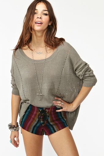 Nasty Gal Sweet Shredded Knit Gray - Lyst