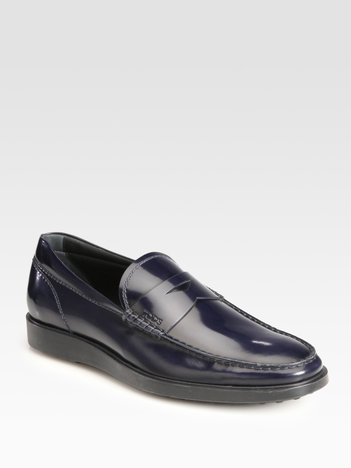 mens navy blue leather loafers tod s polished leather loafer in blue for navy lyst mens navy blue leather loafers tod s polished leather loafer in blue for navy lyst