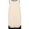 Topshop Reclaim To Wear Racer Dip Hem Dress in Beige (cream) - Lyst