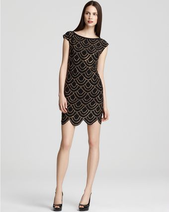 Trina Turk Studded Dress Scalloped Hem - Lyst