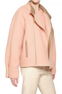 Chloé Quilted Angora Jacket with Nappa Trim - Lyst