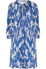 Diane Von Furstenberg New Fleurette Printed Silkchiffon Dress