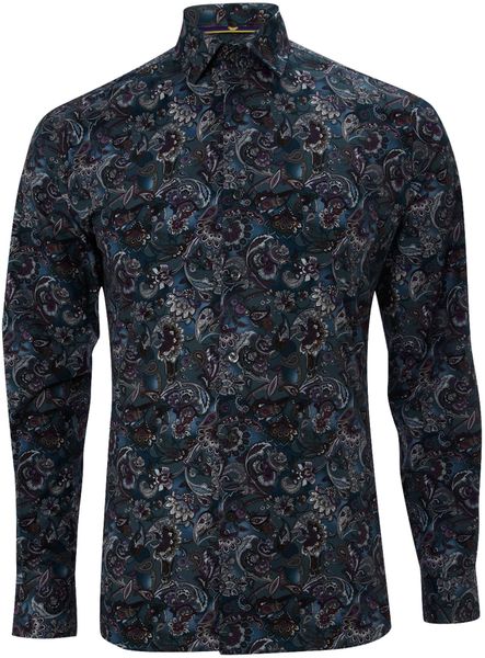 dark paisley shirt