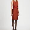 Giambattista Valli Grosgrain Belt Dress in Orange - Lyst