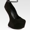 Giuseppe Zanotti Suede Curvedwedge Platform Pumps in Black - Lyst