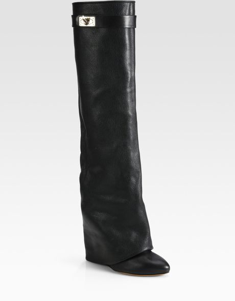 Givenchy Leather Kneehigh Sheath Boots in Black - Lyst