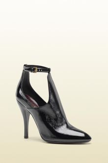 Gucci Jane High Heel Patent Leather Bootie - Lyst