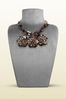Gucci Three Pendant Necklace - Lyst