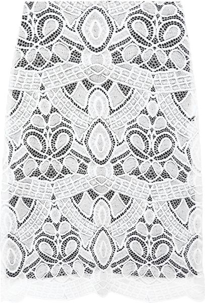 L'agence Raschel Lace Skirt in White - Lyst