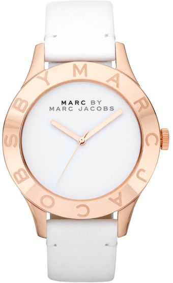 Marc By Marc Jacobs Womens White Leather Strap 40mm - Lyst