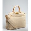 Prada  Woven Canvas Structured Top Tote Bag in Beige - Lyst