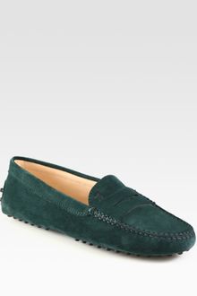 Tod's Suede Moccasin Drivers - Lyst