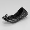 Tory Burch Eddie Patent Ballerina Flat in Black - Lyst