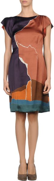 Alberta Ferretti Short Dress - Lyst