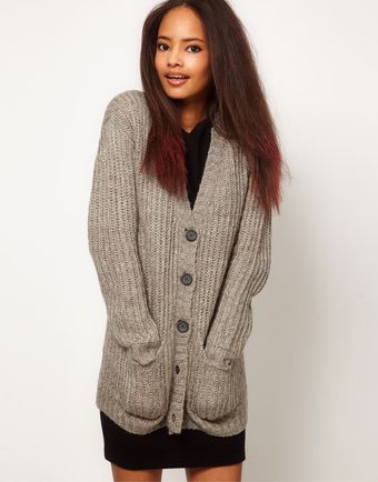 ASOS Collection Asos Chunky Rib Cardigan - Lyst