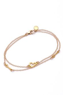 Gorjana Heart and Love Key Double Strand Bracelet - Lyst